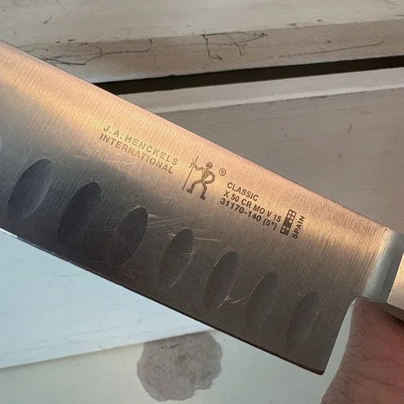 J.A. Henckels International Santoku Knife Hollow Edge Blade Full Tang 31170-140
